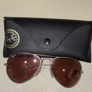 Pink and silver reflective Ray-ban